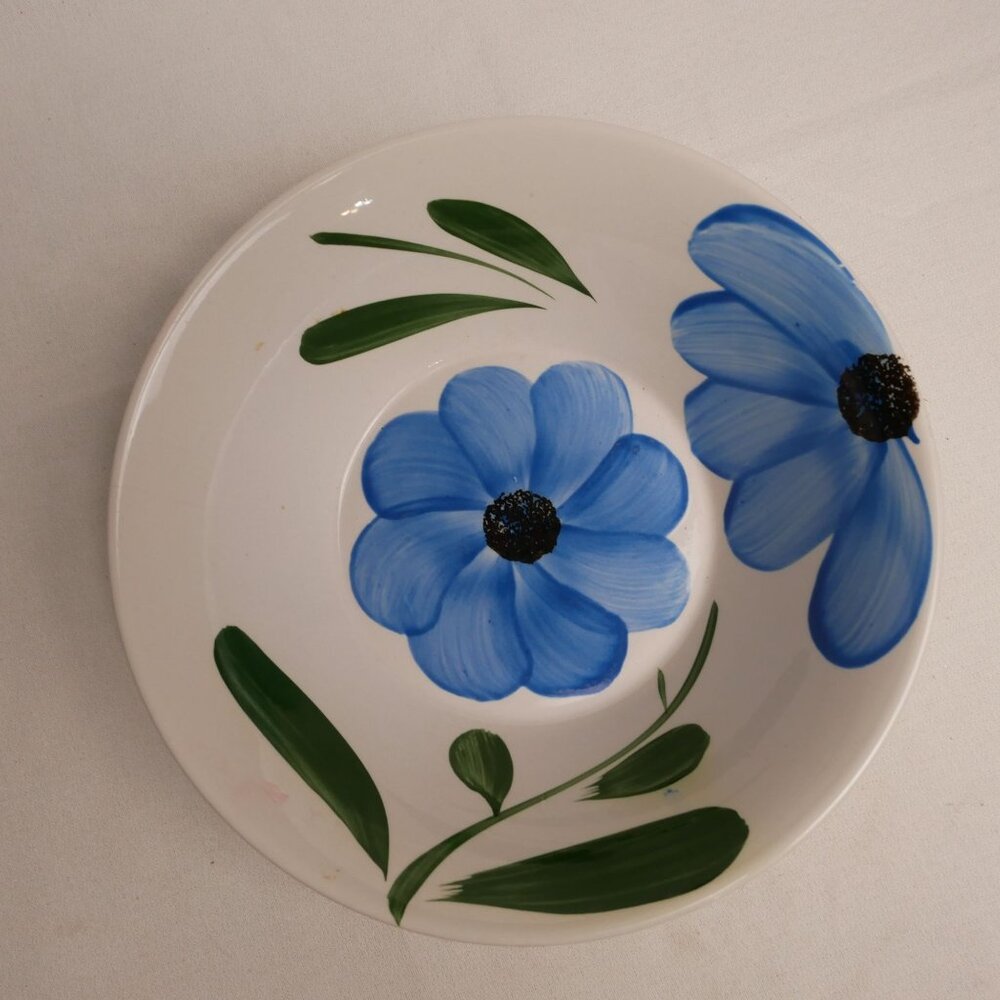 Set Of 3 Souritsu Akechi Japanese Hand Painted Glazed Floral & Leaves Bowls 8" - Picture 3 of 6